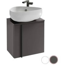 Meuble wc sous vasque Jacob Delafon Nouvelle Vague + vasque Gris anthracite, v. droite