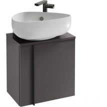 Meuble wc sous vasque Jacob Delafon Nouvelle Vague + vasque Gris anthracite, v. gauche
