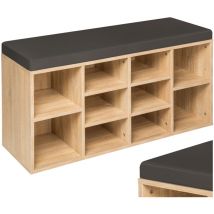 Meuble à chaussures Pour 10 paires de chaussures avec Coussin de siège amovible
