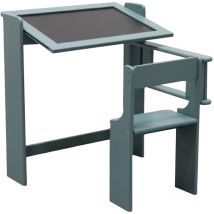 Meubles Bureau pliant en ardoise de 67x68x55 cm de couleur vert - Vert