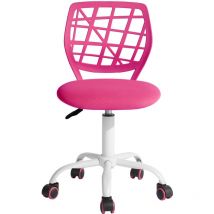 Meubles Cosy - Ergonomic Swivel Desk Chair with Adjustable Height and Lumbar Support – Carnation Series, pink fabric