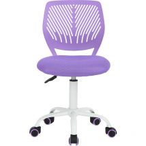Meubles Cosy - Ergonomic Swivel Desk Chair with Adjustable Height and Lumbar Support – Carnation Series, purple fabric