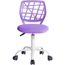Meubles Cosy - Ergonomic Swivel Desk Chair with Adjustable Height and Lumbar Support – Carnation Series, light purple fabric