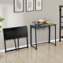 Meubles Cosy - Escritorio plegable para espacios pequeños Mesa de computadora plegable para estación de trabajo de oficina en casa Estilo industrial