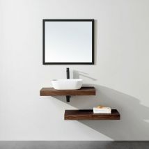Stano. - Plan suspendu pour vasque top noyer 80 x 46 cm