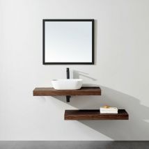 Stano. - Plan suspendu pour vasque top noyer 100 x 46 cm