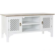 Meuble Tv Sapin 120X45X58 Blanc