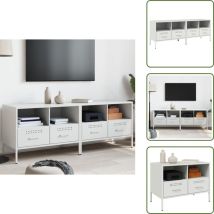 Vidaxl - Meubles tv 2 pcs blanc 68x39x50,5 cm acier - Meuble Tv - Meuble Tv Industriel - Support Tv - Banc Tv - Bureau Tv