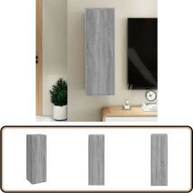 Vidaxl - Meubles tv Sonoma gris 30,5x30x90 cm Bois d'ingénierie - Meuble Tv Mural - Meuble Télé Suspendue - Étagère Tv - Support Tv - Armoire Tv