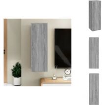 Vidaxl - Meubles tv Sonoma gris 30,5x30x90 cm Bois d'ingénierie - Meuble Tv Mural - Meuble Télé Suspendue - Étagère Tv - Support Tv - Armoire Tv