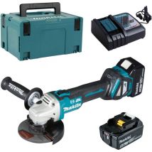 Meuleuse d'angle 18V lxt Ø125mm (2x5,0 Ah) en makpac Makita DGA513RTJ