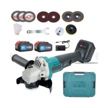 Meuleuse d'angle 125 mm, remplacement sans fil 18 V 850 W Compatible avec la batterie Makita, avec 2 piles 2X 5,5 Ah et chargeur pour couper, meuler,