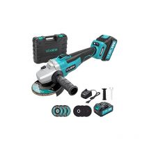 Stanew - Meuleuse D'angle Brushless, Meuleuse Angulaire sans fil,Vitesse à Vide 8500 trs/min(Ø Disque à Ébarber / à Tronçonner:125 mm),20V 4000mAh