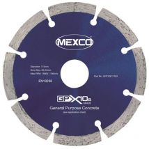 MEXCO GPX10811522 GPX10-8 Concrete Diamond Blade 115 x 22mm MEXGPX108115