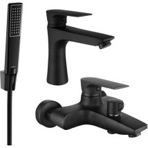 Axel R72 Badewannenset, Schwarz - 73803R72-70 - Mexen