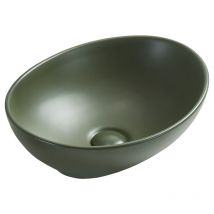 Elza Aufsatzwaschbecken 40 x 33 cm, khaki matt - 21014043 - Mexen