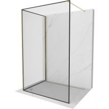 Mexen - Kioto Duschwand Walk-in 120 x 90 cm, schwarzes Muster, gold - 800-120-212-50-70-090