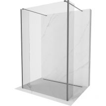 Mexen Kioto freistehende Duschwand 115 x 30 x 30 cm, transparent, gun metal - 800-115-030-222-95-00-