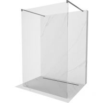 Kioto freistehende Duschwand 140 x 200 cm, transparent 8 mm, gun metal - 800-140-002-95-00 - Mexen
