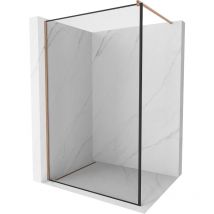 Mexen Kioto Walk-in Duschwand 150 x 200 cm, schwarzes Muster 8 mm, gebürstetes Messing - 800-150-101