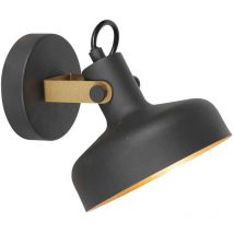 Mexlite - aplique de pared - Prato - negro - metal - lámpara de