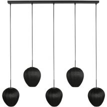 Mexlite - lámpara colgante - HaloSwap - negro - lino - gran