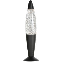 Lampe à poser Volcan glitter – Hauteur 35 cm – Diamètre 9 cm – E14 – Noir – Mexlite