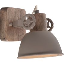 Mexlite - Spot - Gearwood - Taupe - Holz Metall - Aufbauleuchte -