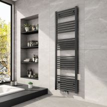 Meykoers Badheizkörper 1600x500mm Design Heizkörper anthrazit Vertikal Handtuchheizkörper Mittelanschluss 654 Watt