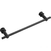 Meykoers Barra Porta toallas Antracita para Radiadores toallero, 460mm Metal barra toallero + ABS Soporte de montaje