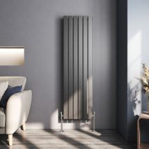 Meykoers - Flat Panel Radiator 1600 x 456mm Anthracite Vertical Radiator Central Heating Modern Designer Radiators