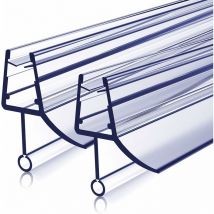 Meykoers Guarnizione per box doccia 2x60cm Guarnizioni di ricambio, guarnizioni inferiori PVC per vetro da 4-6mm - S02