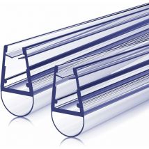 Meykoers Joint de porte de douche Joint de Rechange PVC 2x100cm, Joint de douche protection étanche pour 7-8mm de verre