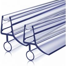 Meykoers Junta de ducha 2x60cm Junta de repuesto, junta de PVC para cuarto de ducha, protección impermeable, para vidrio de 7-8 mm - S02