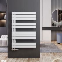 Toallero Secatoallas radiador Blanco 899 x 600mm Toallero De Agua caliente radiador, Conexiones laterales, 532 Vatios - Meykoers