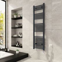 Radiador Toallero Eléctrico Antracita Toallero Eléctrico 1400 x 400 mm con Termostato 476W - Meykoers