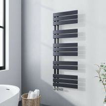 Meykoers - Radiador toallero Secatoallas de Agua caliente 1176 x 400mm Antracita Toallero de panel irregular - 518W Conexión lateral