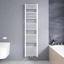 Radiador toalleros de agua toallero agua caliente con conexión central Radiadores toallero de Baño - 1600x400mm - Blanco - 547W - Meykoers