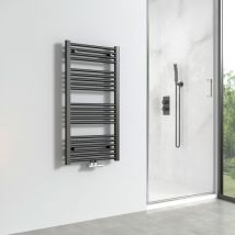 Meykoers - radiateur sèche-serviettes 100x50cm Anthracite, Vertical sèche-serviette eau chaude 427W