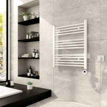Meykoers - Radiateur Sèche-serviette Blanc 70x60cm Sèche-Serviettes électrique 330W