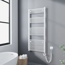 Meykoers - Radiateur Sèche-serviette électrique Blanc 140x50cm électrique Sèche-Serviettes - 661W