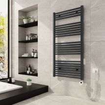 Meykoers - Sèche-serviette électrique 120x40cm Anthracite radiateur électrique Sèche-serviette 600W