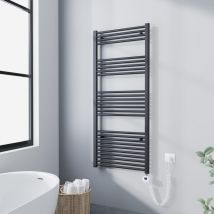 Meykoers - Sèche-serviette électrique 140x60cm Anthracite Radiateur Sèche-Serviettes électrique 661W