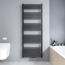 Meykoers - 160x60cm Sèche serviettes radiateur eau chaude vertical chauffage 761W, tubes ronds - Anthracite