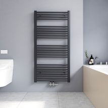 Termoarredo bagno scaldasalviette Verticale Antracite Radiatore ad Acqua Calda - 598W - 120 x 60cm - Meykoers