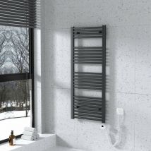 Meykoers Scaldasalviette elettrico Radiatore Antracite 1200 x 500 mm Termoarredo elettrico Termostato 500 Watt