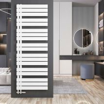 Meykoers - Termoarredo scaldasalviette 1662x600mm Bianca asimmetrica scaldasalviette Radiatore acqua calda, Connessione laterale