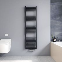 Termoarredo Scaldasalviette Antracite 1400x400mm Verticale Scaldasalviette Radiatore Acqua Calda Connessione Centrale - Meykoers