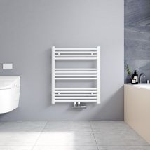 Meykoers - Termoarredo Scaldasalviette Bianco 700x600mm Verticale Scaldasalviette Radiatore Acqua Calda Connessione Centrale