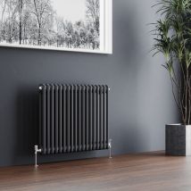 Meykoers - Traditional Radiator Central Heating Horizontal 2 Colum Radiators 600x830mm Anthracite